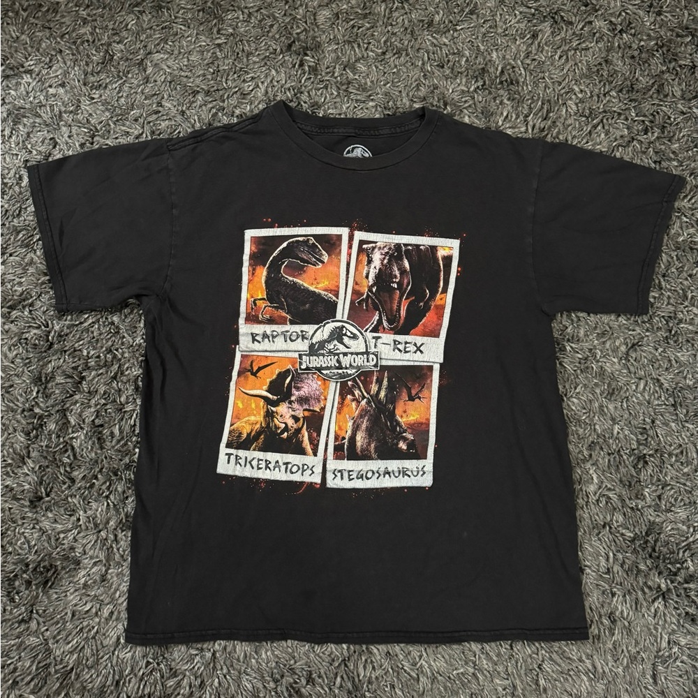 Black Jurassic World Dinosaur T-Shirt
